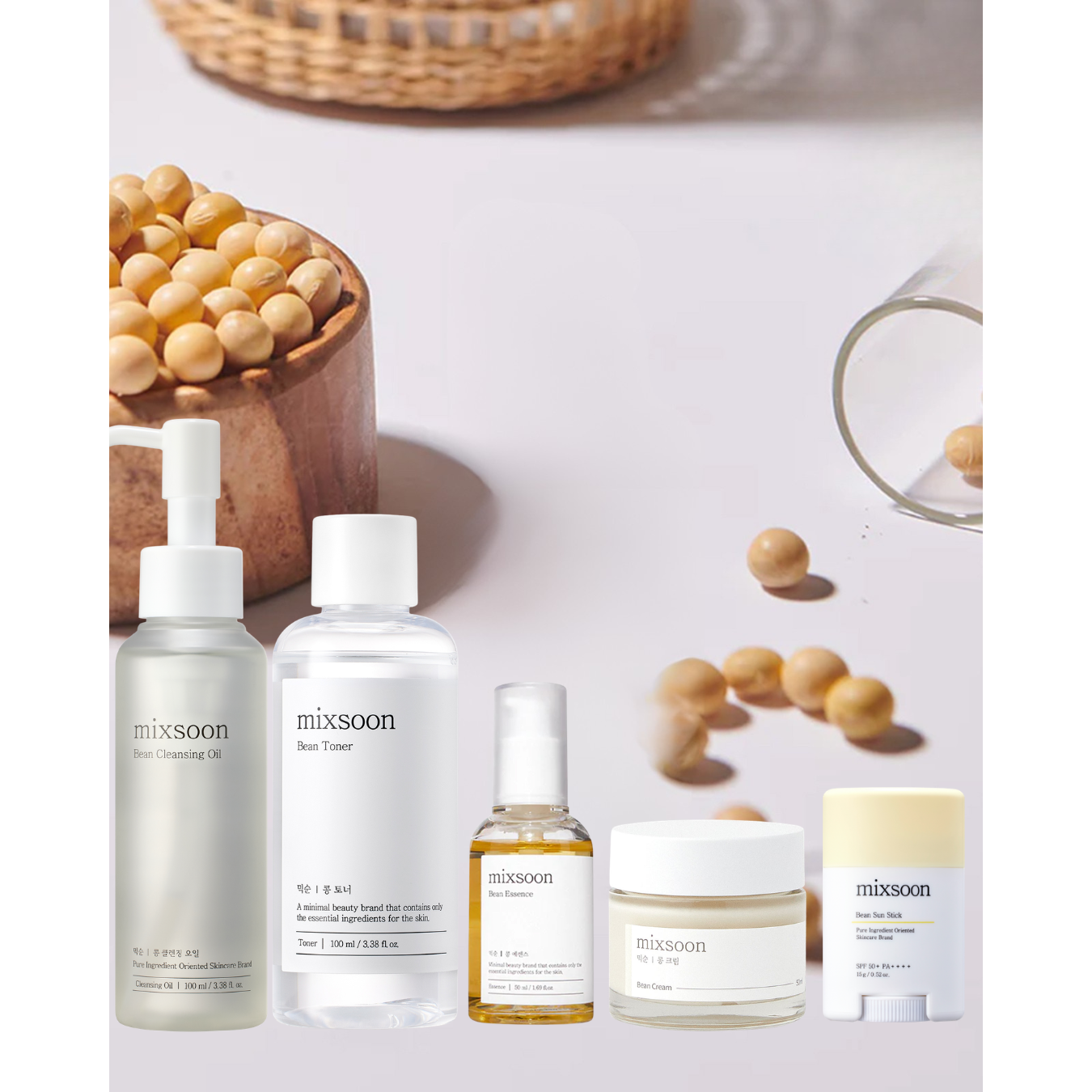 Mixsoon Bean  5-Step Korean Skincare Full Routine Set